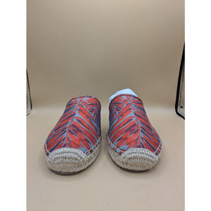 Marc Fisher Printed Espadrille Mules Gift Orange Multi Fabric SZ 5
